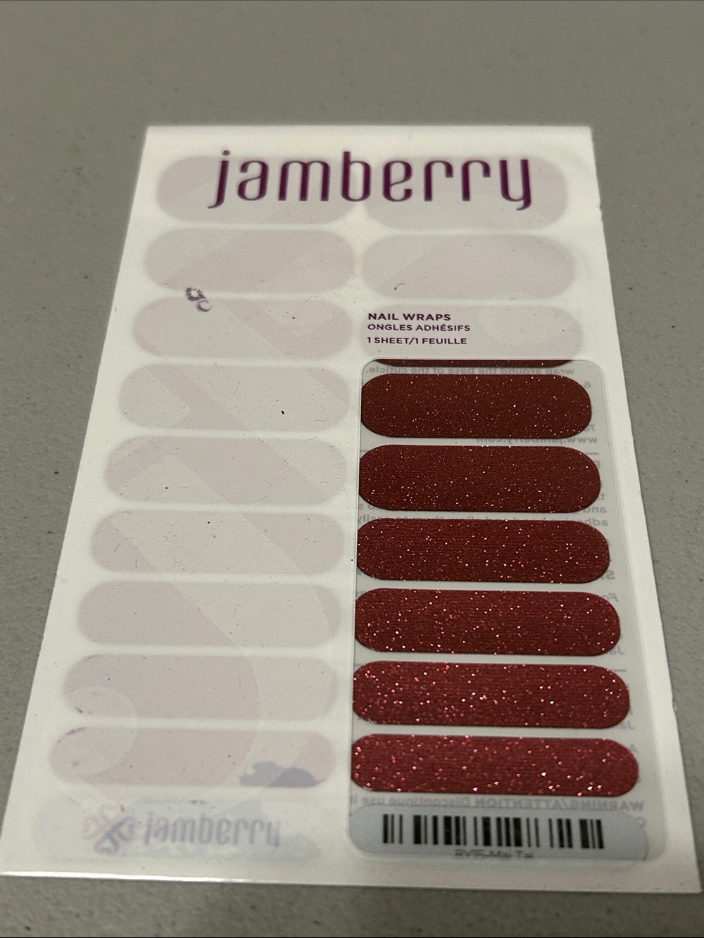 Jamberry Sparkling Ruby Red Nail Wraps